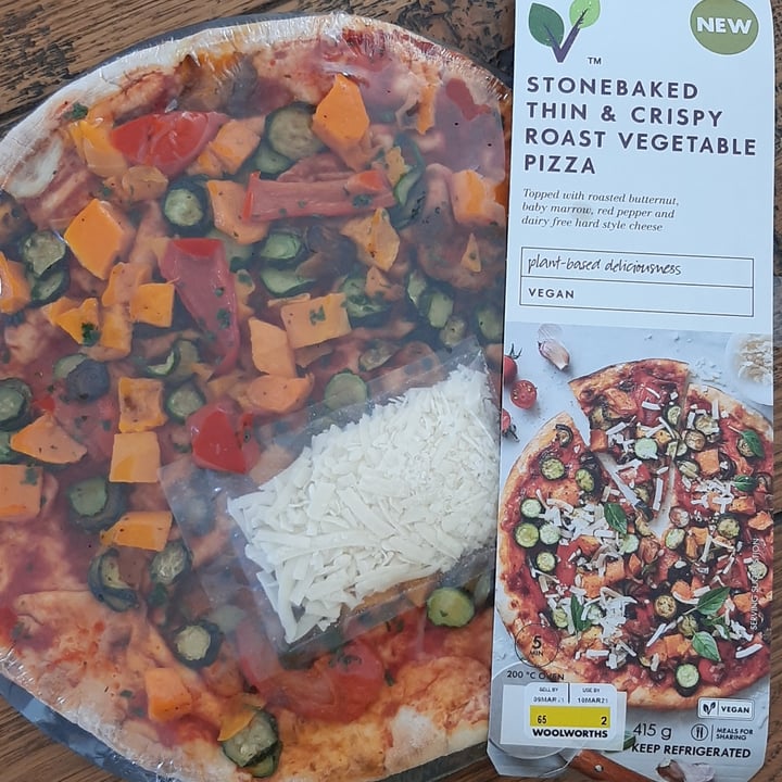 review photo of Roasted veg pizza Stonebaked thin & crispy roast vegetable pizza shared by @lifewith3daughters on 18 Mar 2021 - review