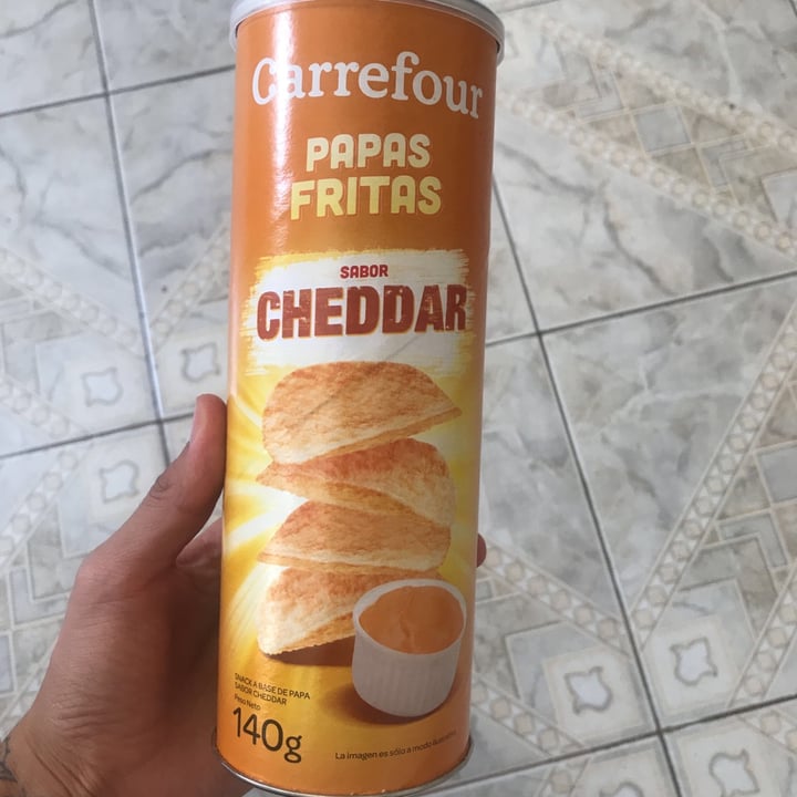 photo of Carrefour Papas fritas cheddar shared by @celestecharpentier on  08 Jan 2021 - review