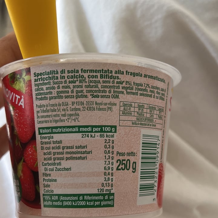 photo of Sojasun Yogurt fragola shared by @fabiocchi on  02 Oct 2022 - review