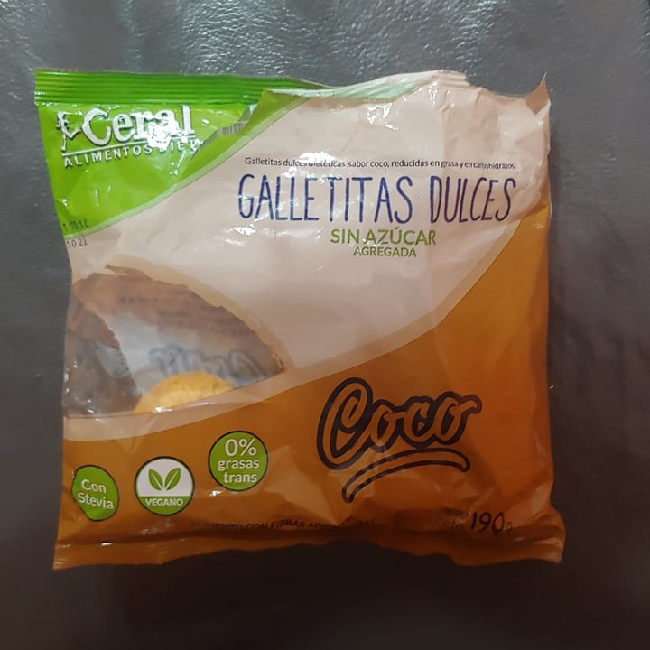 photo of Ceral Alimentos Diet Galletas Dulces Sabor Coco Sin Azúcar Agregada shared by @lucis on  28 Dec 2021 - review
