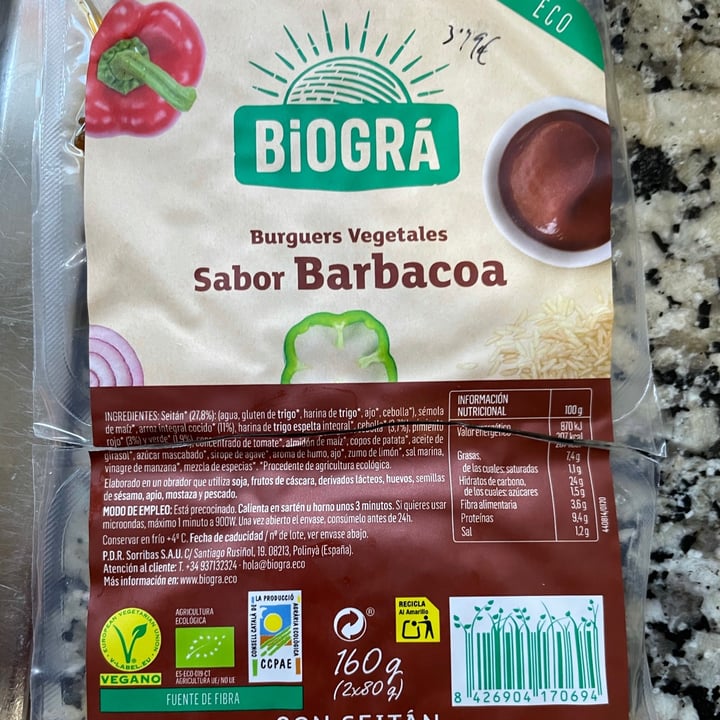 photo of Biogra Burger vegetal sabor barbacoa shared by @francescbox on  01 Feb 2021 - review