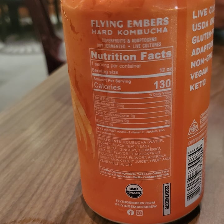 review photo of Flying embers Orange Passion Mimosa Hard Kombucha shared by @lucyfoxx on 18 Oct 2022 - review