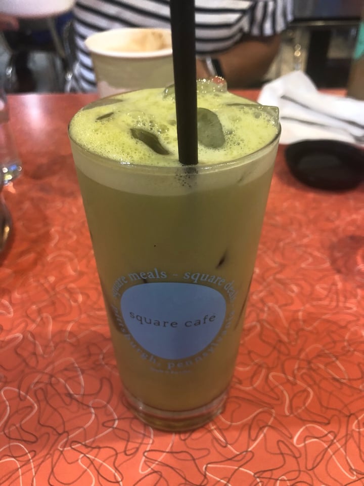photo of Square Cafe Vegan pancake, Soy sausage, Almond matcha latte shared by @marissaalbrecht on  19 Aug 2019 - review