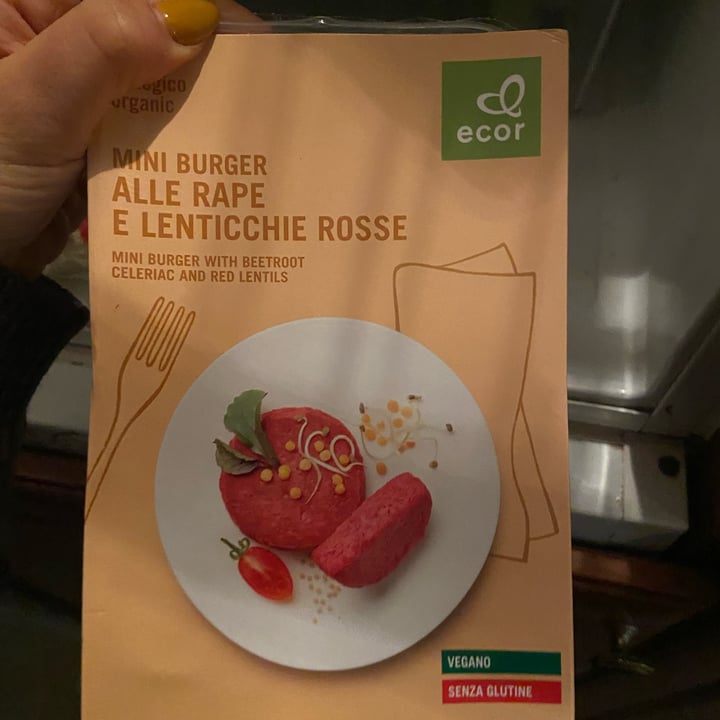 photo of Ecor Mini burger alle rape e lenticchie rosse shared by @chiacampo on  16 Mar 2022 - review