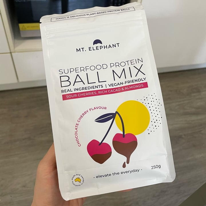 review photo of Mt. Elephant Superfood Protein Ball Mix - Sour Cherries, Rich Cacao & Almonds shared by @tiffanysin on 31 Mar 2022 - review