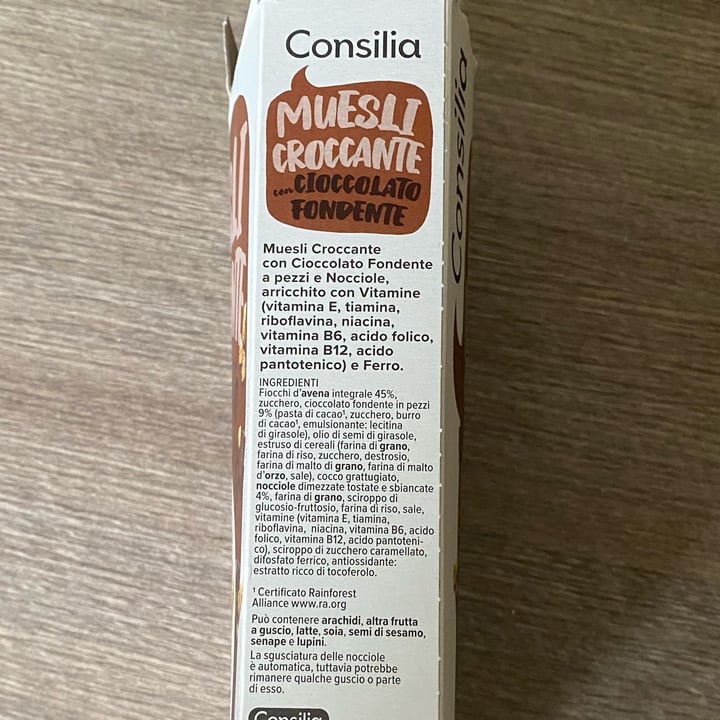 photo of Consilia Muesli Croccante Con Cioccolato Fondente shared by @giorgiamk on  07 Jan 2023 - review