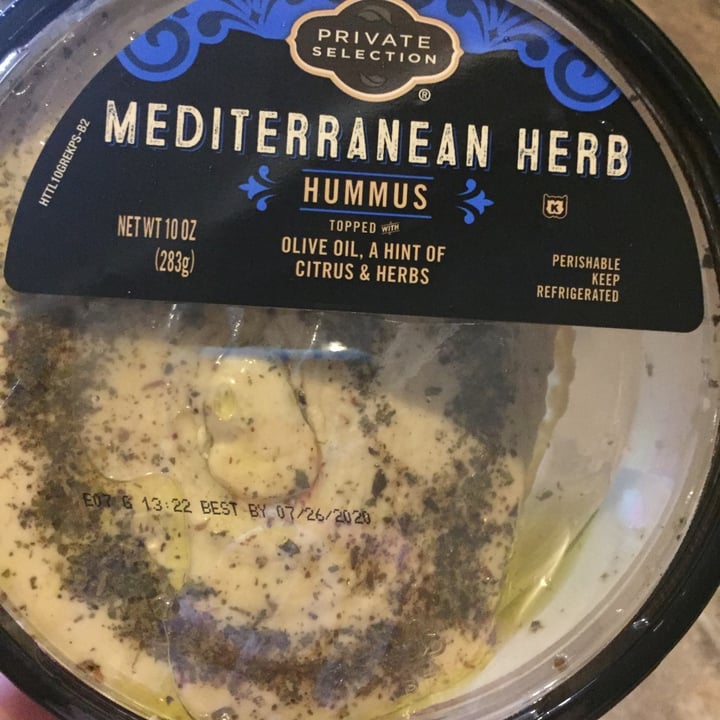 review photo of Private Selection Mediterranean herb hummus shared by @amymm on 24 Jun 2020 - review