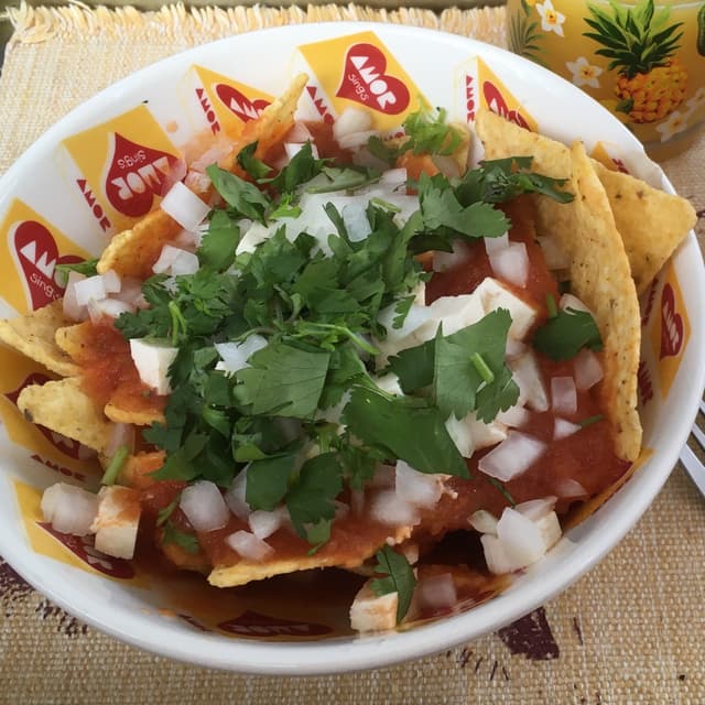 Photo of the dish “Chilaquiles vegano”