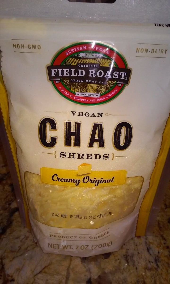 photo of Field Roast Chao Shreds Creamy Original shared by @speciesamused on  24 Dec 2020 - review