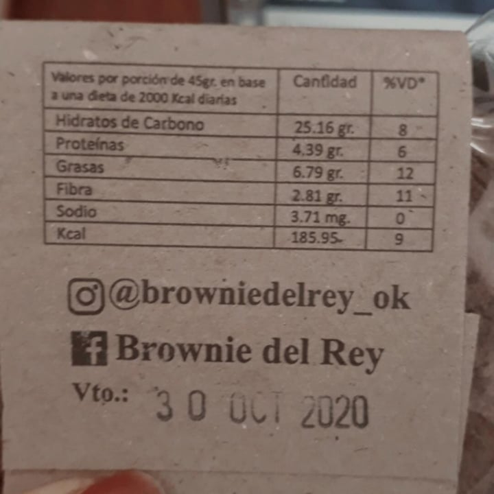 photo of Brownie del Rey Cookie con Chips de Chocolate shared by @rubyblair on  25 Dec 2020 - review