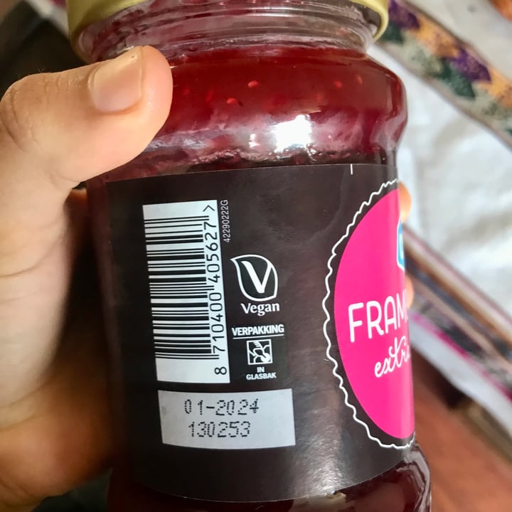 review photo of Albert Heijn Extra Jam Frambozen shared by @anselvegan on 03 Jun 2022 - review