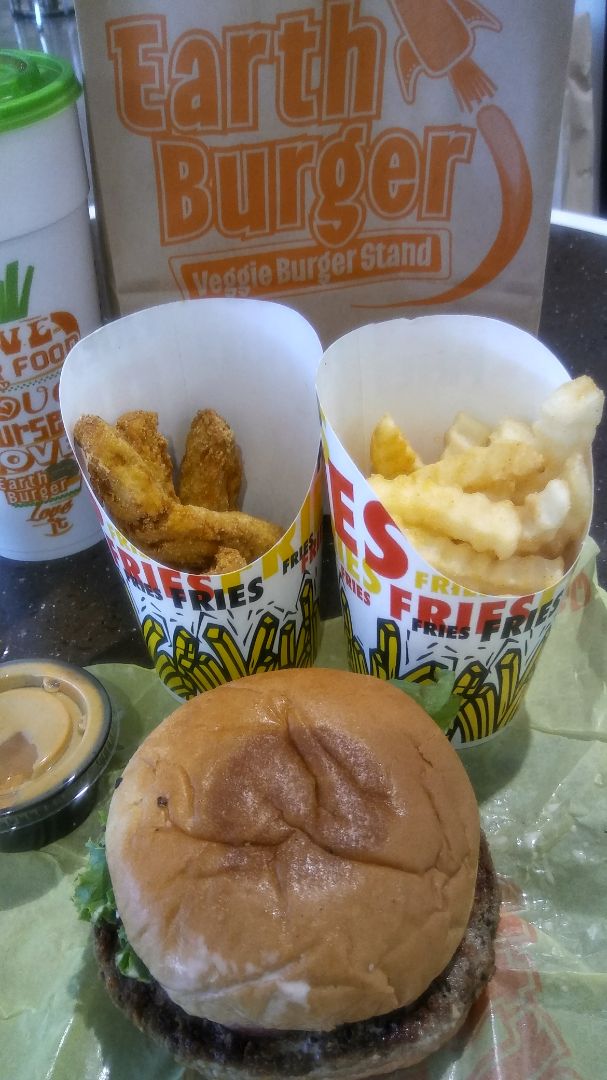 photo of Earth Burger Earthburger, Chik-n Tenders, Fries shared by @billionvegans on  09 Sep 2018 - review
