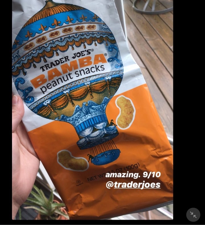photo of Trader Joe's Bamba Peanut snack shared by @veganzzz on  06 Jul 2020 - review