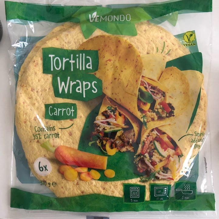 photo of Vemondo Tortilla wraps carrots shared by @crunchypeanutbutter on  04 Aug 2022 - review