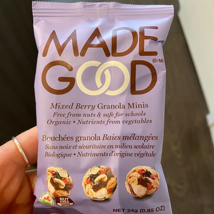 photo of Made Good Mixed Berry Granola Minis shared by @becs10 on  08 Nov 2020 - review