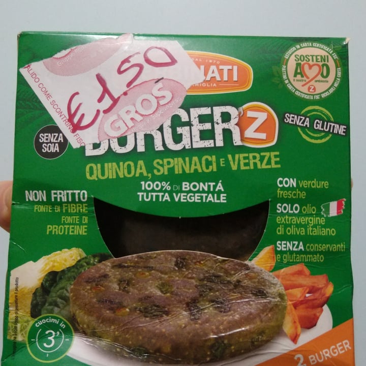 photo of Zerbinati Burgerz Quinoa Spinaci e Verze shared by @patchouli87 on  24 Mar 2022 - review