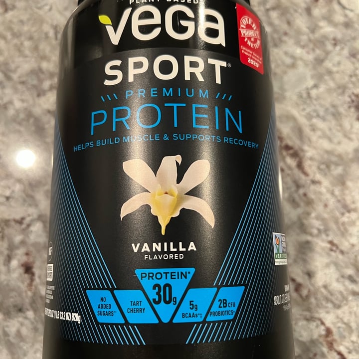 photo of Plant-Based Vega  Vega Sport Protein  Vanilla Flavoured shared by @healthyveganfood101 on  26 Jan 2022 - review