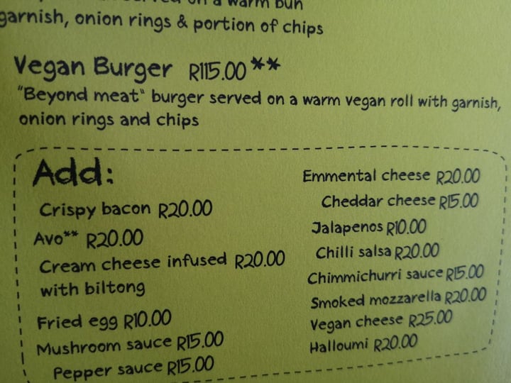 review photo of The Melkbos Kitchen Beyond burger shared by @chiaralincoln on 06 Jan 2020 - review