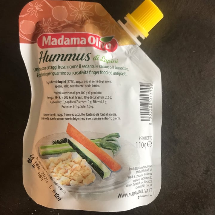 photo of Madama Oliva Hummus di Lupini shared by @elisagotta on  22 Sep 2022 - review