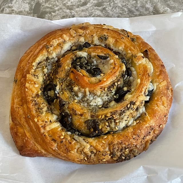 Photo of the dish “Savory Olive Feta Croissant”