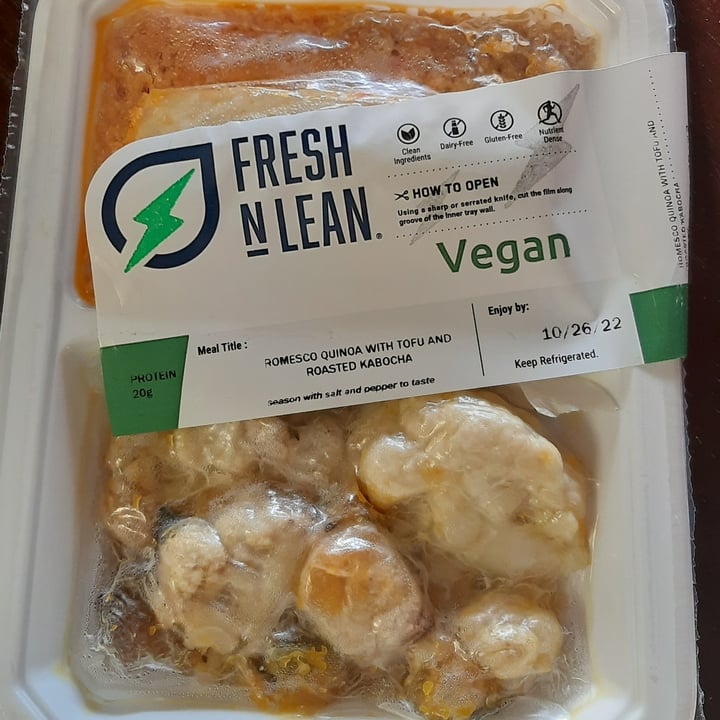 photo of Fresh N Lean Romesco quinoa with tofu and roasted kabocha shared by @tatornmaui on  23 Oct 2022 - review
