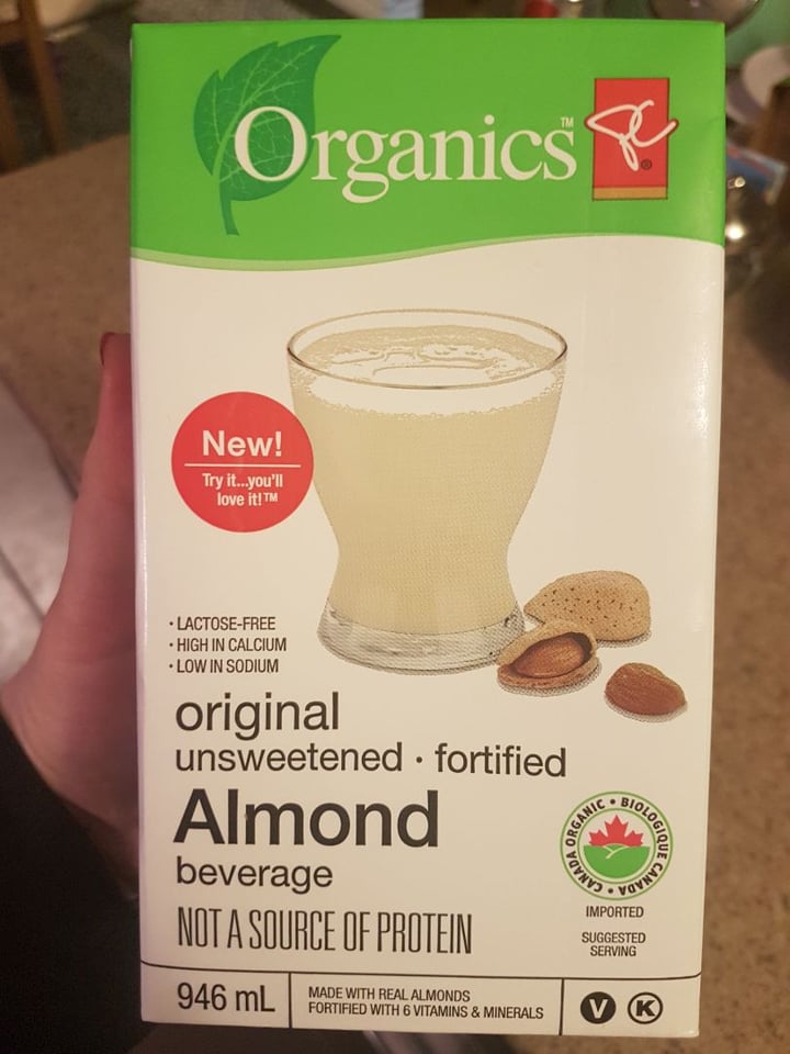 photo of President's Choice PC Organics Almond Beverage shared by @houndsandhooligans on  01 Apr 2020 - review