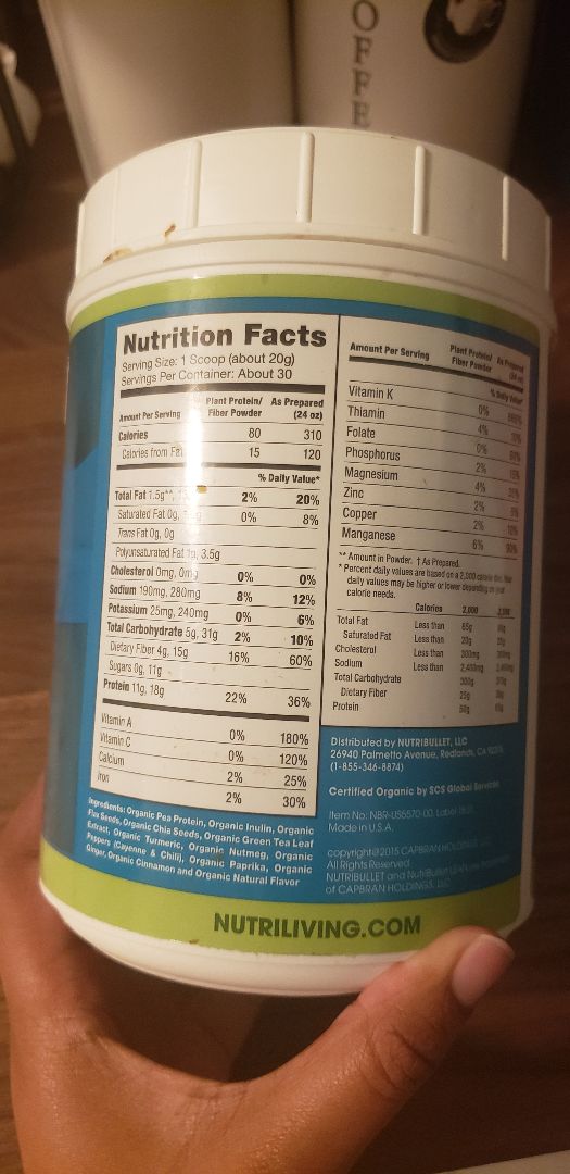 review photo of NutriBullet Lean boost plant protein & fiber blend shared by @ellainchanted on 06 Jun 2019 - review