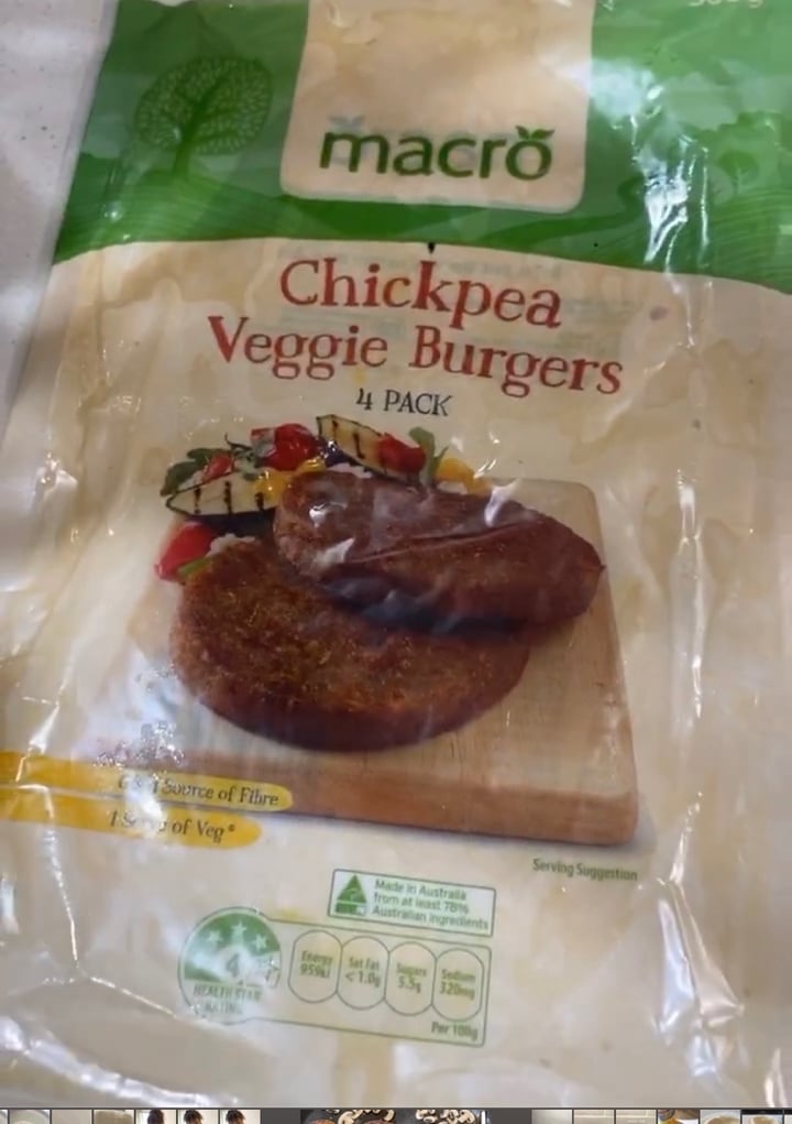 photo of Macro Chickpea Veggie Burger Macro Chickpea Veggie Burgers shared by @froya on  16 Apr 2020 - review