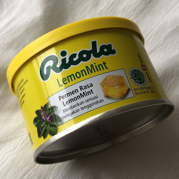 photo of Ricola Lemon Mint Herb Throat Drops shared by @baliveganclub on  16 Oct 2022 - review