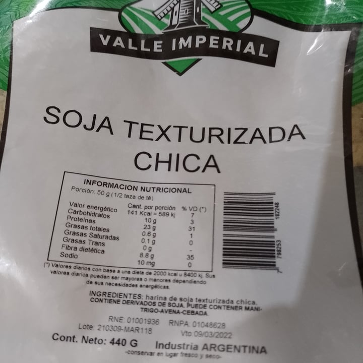 photo of Valle Imperial Soja Texturizada (Chica) shared by @caiqui on  29 Jun 2021 - review