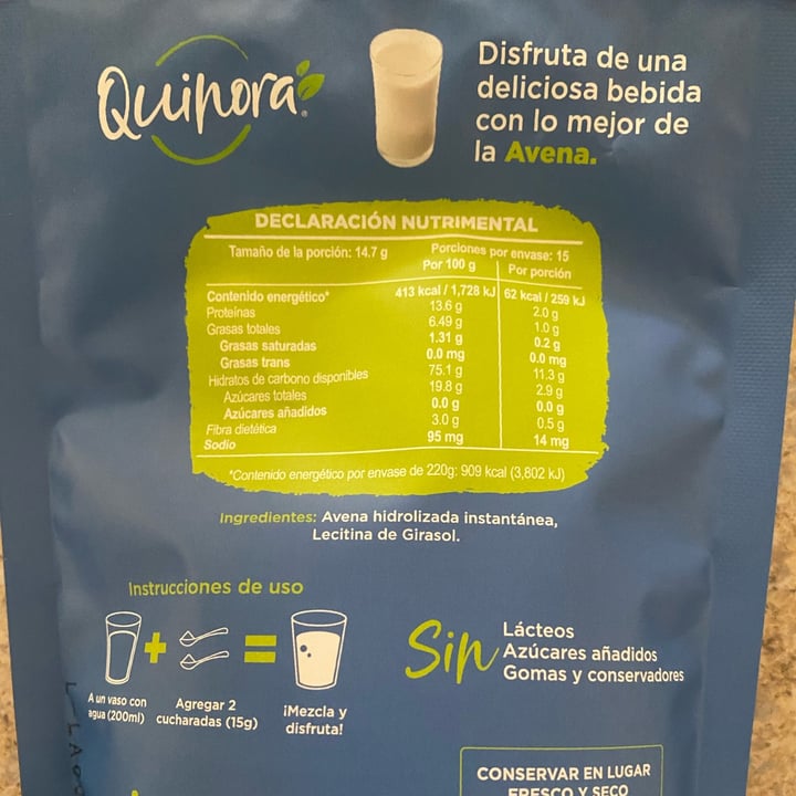 photo of Quinora Avena en polvo shared by @miriammt on  23 Feb 2022 - review