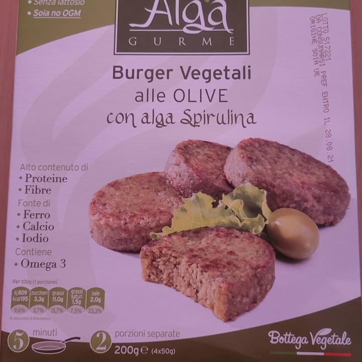 photo of Alga gurme Burger vegetali alle olive shared by @ste81 on  03 Apr 2022 - review