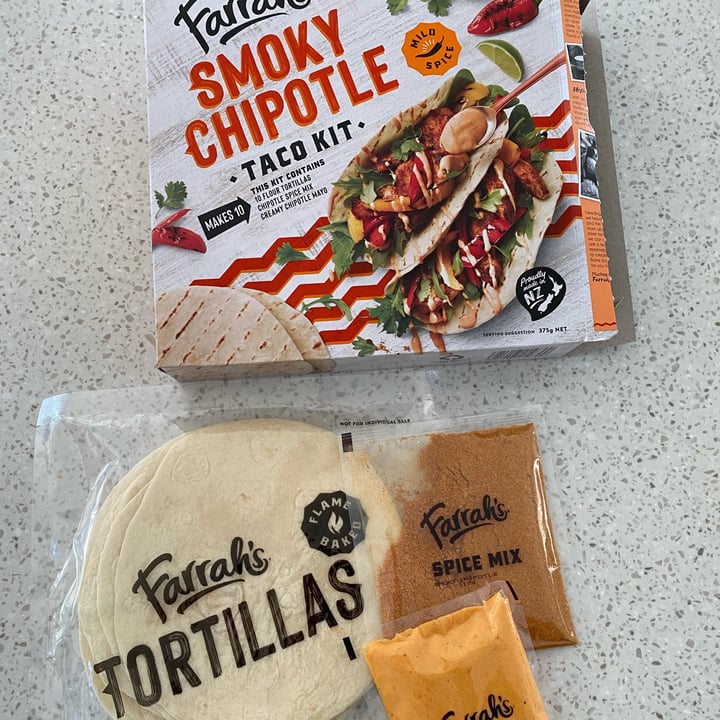 photo of Farrah’s Smoky chipotle taco set shared by @veganfoodienz on  10 Nov 2021 - review