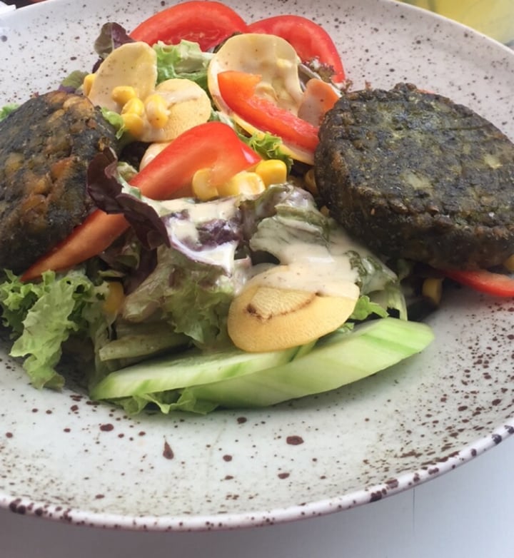 review photo of Tewa am Naschmarkt Spinach Patty on Mixed Salad shared by @pedraawesome on 25 Apr 2020 - review