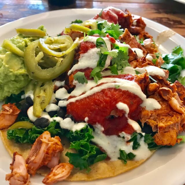 Foto del piatto “Harlow Rancheros with Jackfruit”