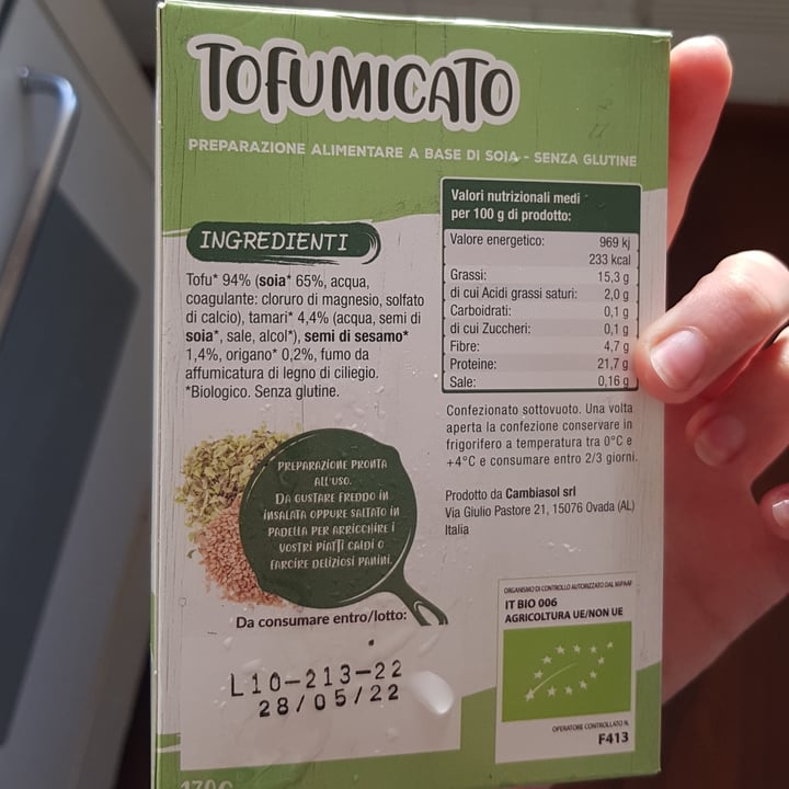 review photo of Cambiasol Tofu affumicato shared by @sabrinarr on 08 May 2022 - review