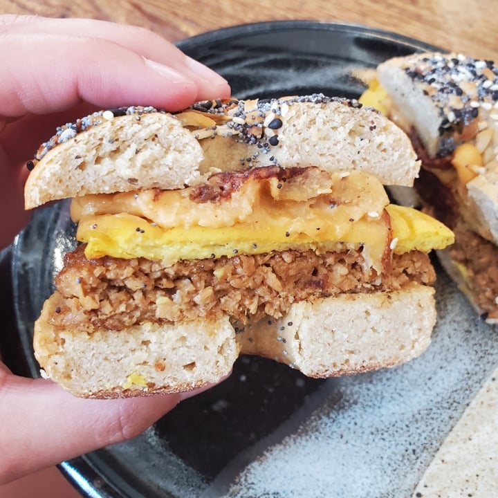 photo of Hark! Cafe Bagel Sandwich With Egg,  Sausage And Cheese shared by @ashwickety on  06 Jul 2021 - review