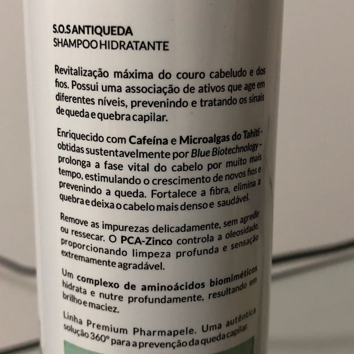 review photo of Pharmapele SOS ANTIQUEDA shampoo Cabelo Frágil E Com Queda Microalgas Do Taiti shared by @rchls on 02 Nov 2022 - review