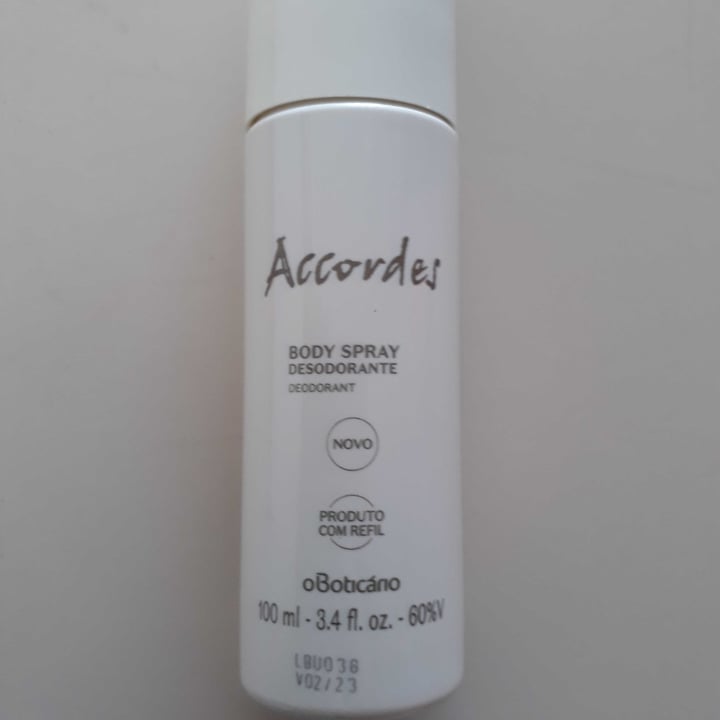 review photo of O Boticário Accordes Body spray Desodorante shared by @elisabethlopestaparo on 16 Apr 2022 - review