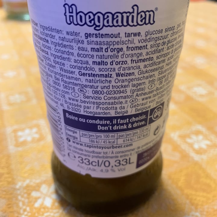 photo of Hoegaarden Hoegaarden shared by @aleglass on  09 Oct 2021 - review