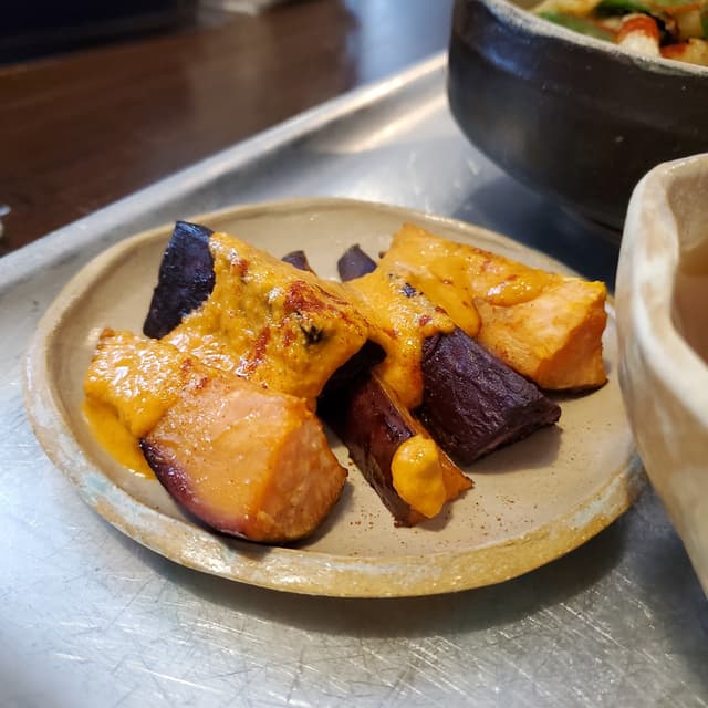 Photo of the dish “煙紅椒芥末醬烤甜薯角”