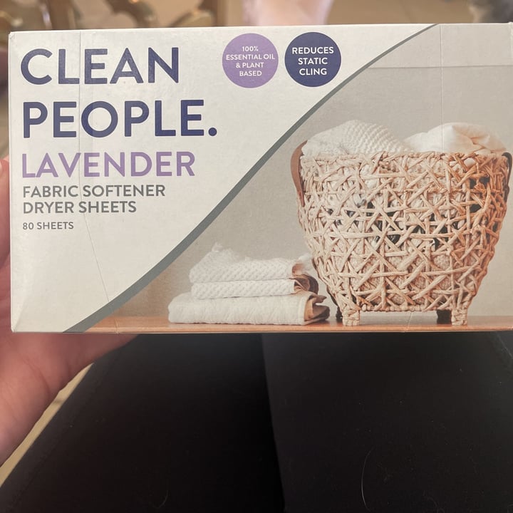 photo of Get Clean People Clean People Lavender Fabric Softener Dryer Sheets shared by @veganbear67 on  26 Jun 2021 - review