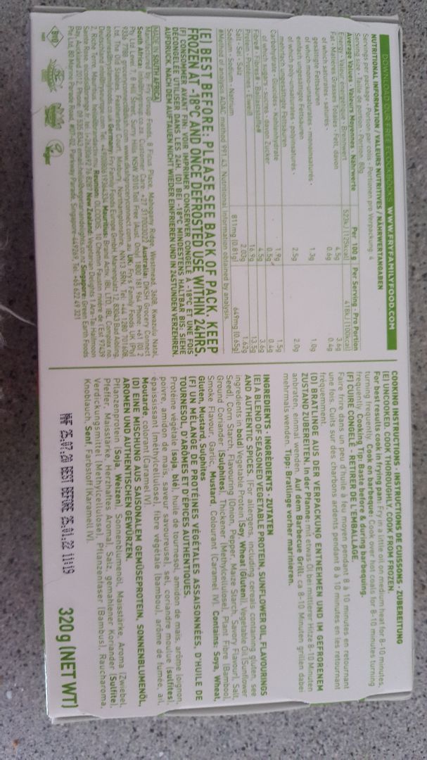 review photo of Fry's Family Food Meat Free Traditional Burgers shared by @caroldillon on 17 Aug 2020 - review