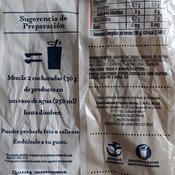 photo of Quaker Bebida sabor horchata shared by @dianareyes on  30 Jan 2022 - review