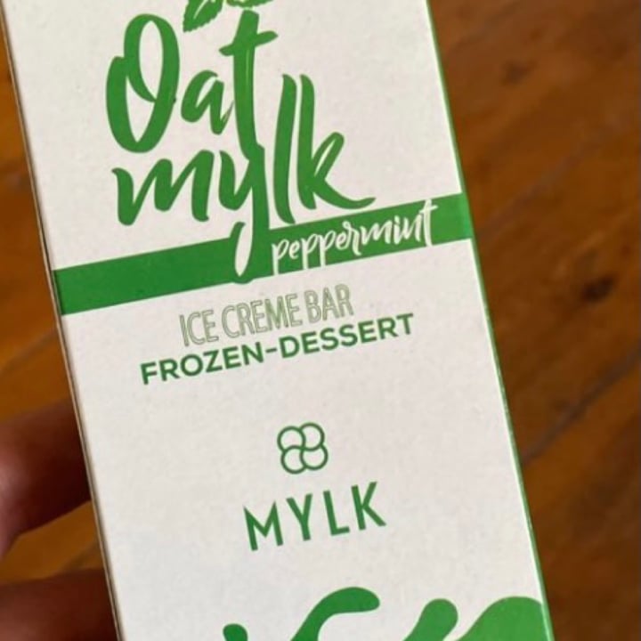 photo of Mylk Ice Cream  Oat mylk peppermint ice cream bar shared by @debbie6312 on  30 Sep 2021 - review