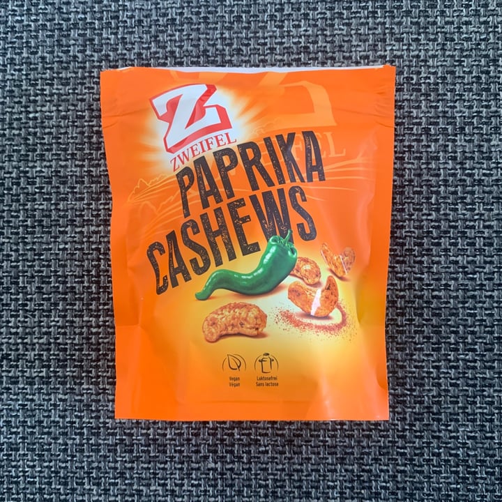 photo of Zweifel Paprika cashews shared by @veganusefulinfo on  13 Mar 2022 - review