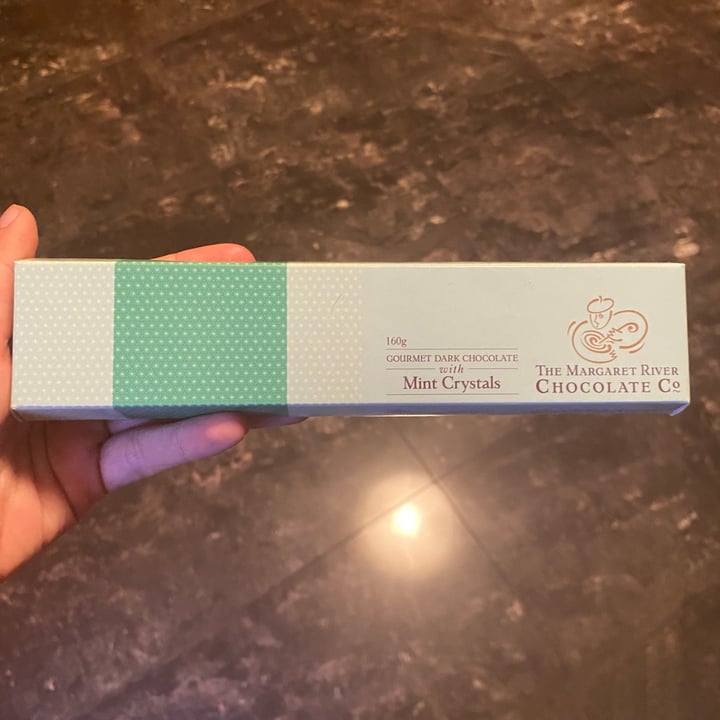 photo of The Margaret river chocolate company Gourmet dark chocolate with mint crystals shared by @kindr-planet on  05 Mar 2022 - review