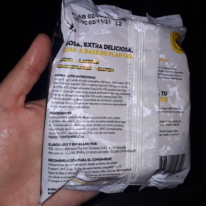 review photo of NotCo Not Burger shared by @luli97 on 24 May 2021 - review