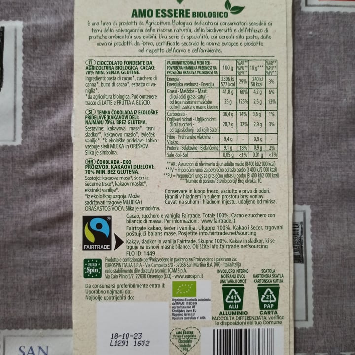 review photo of Amo Essere Veg Cioccolato Fondente shared by @bluoltremare on 16 Mar 2022 - review