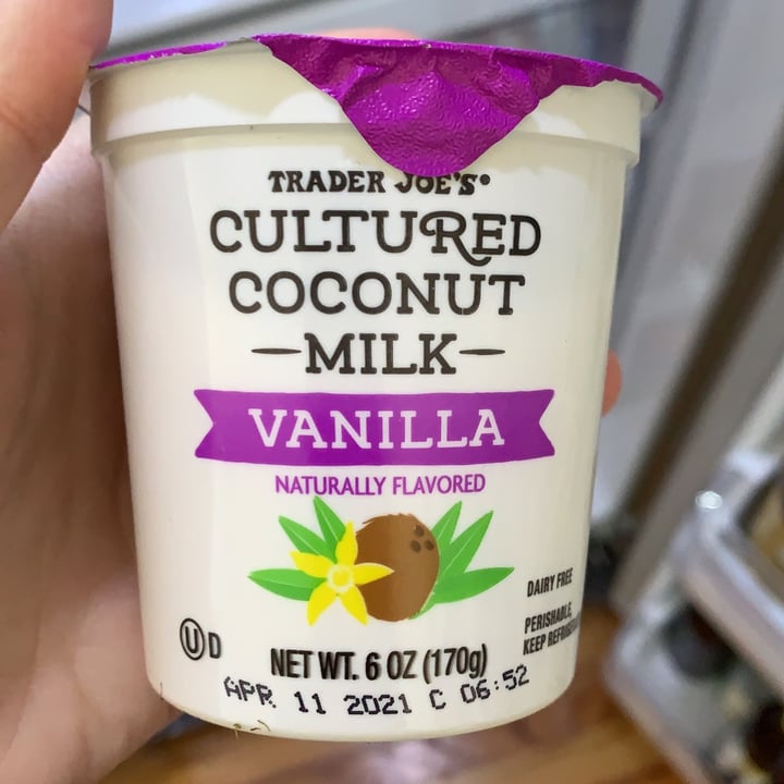 photo of Trader Joe's Cultured Coconut Milk Vanilla shared by @newlyvegan on  14 Mar 2021 - review